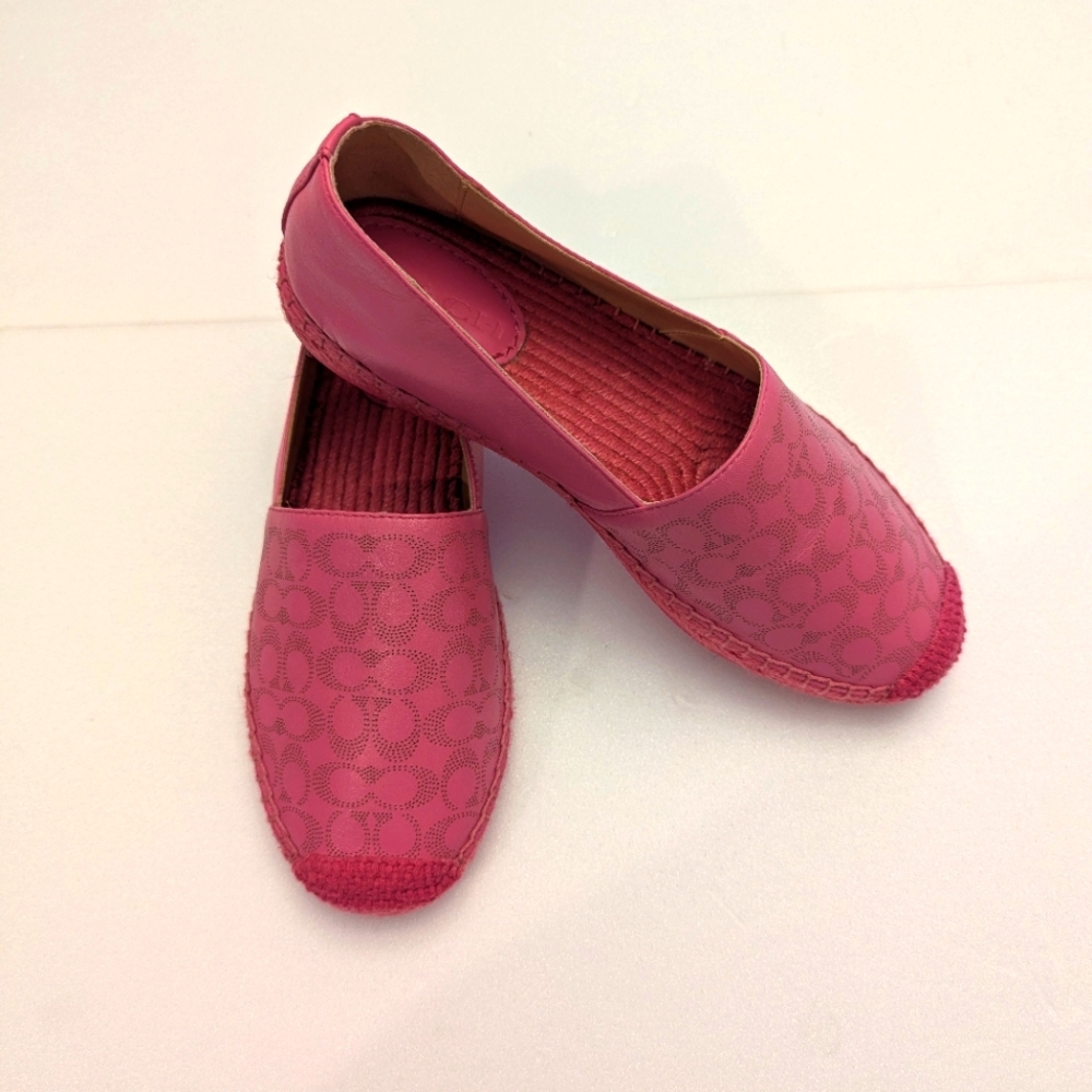 Coach Carley Leather Espadrilles In Petunia Pink